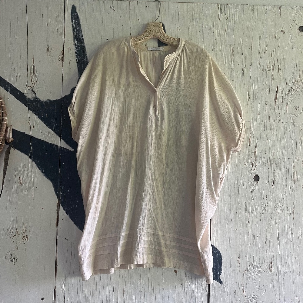 MADAME A PARIS GAUZE TUNIC DRESS IN BLUSH SZ: S
